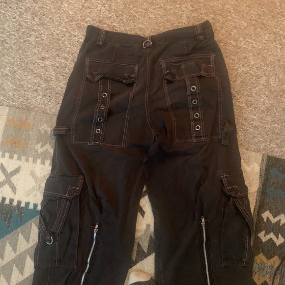 vision street wear size 34 goth punk pants, pre loved cotton denim - Picture 4 of 4